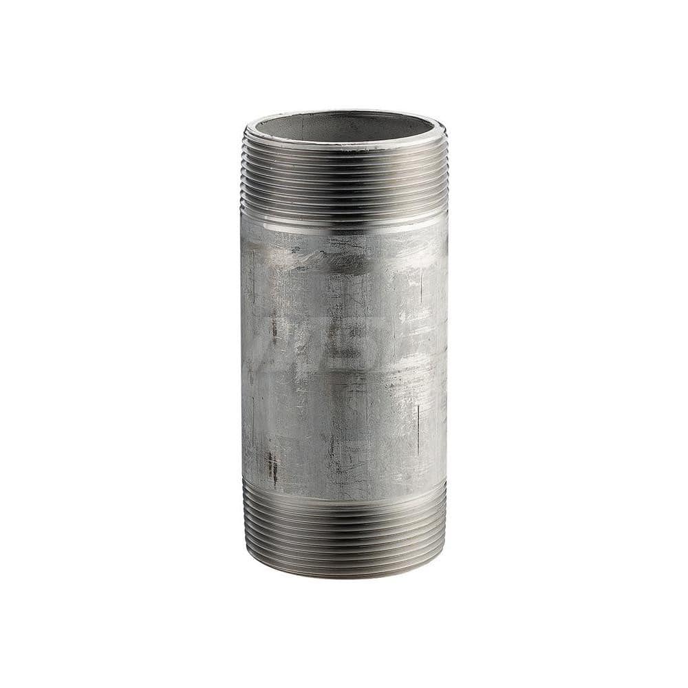 Stainless Steel Pipe Nipple: 1/4″ Pipe, 4″ OAL, Grade 316 & 316L Schedule 40