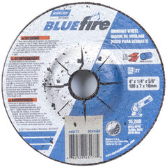 4″ × 1/4″ × 5/8″ BlueFire Non-Woven Depressed Center Wheel Type 27 Zirconia Alumina / Aluminum Oxide - Caliber Tooling