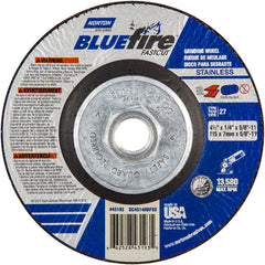 ‎4-1/2″ × 1/4″ × 5/8″ BlueFire Non-Woven Depressed Center Wheel Type 27 - Caliber Tooling