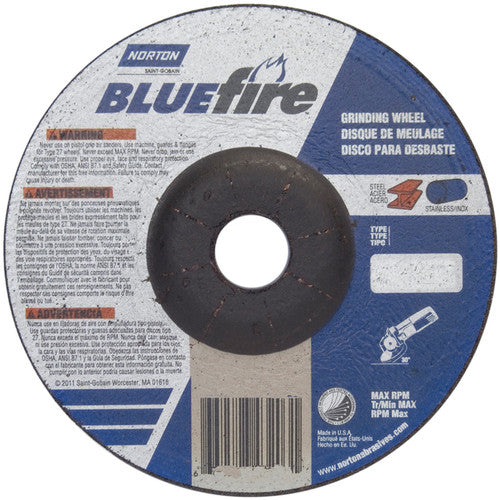 6 × 1/4 × 7/8″ BlueFire Grinding Wheel ZA 24 S Type 27 - Caliber Tooling