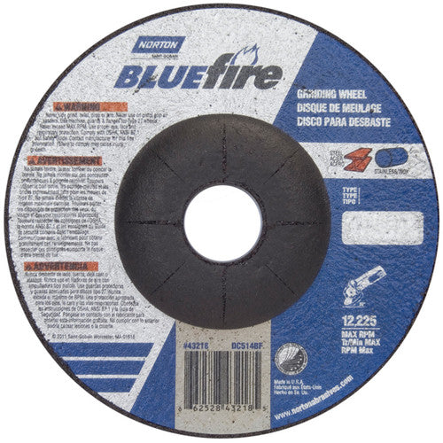 5 × 1/4 × 7/8″ BlueFire Grinding Wheel ZA 24 S Type 27 - Caliber Tooling