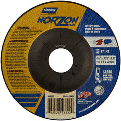 ‎4-1/2″ × 1/8″ × 7/8″ NorZon Plus Non-Woven Depressed Center Wheel Type 27 - Caliber Tooling