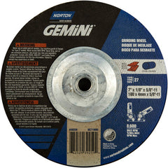 ‎7 × 1/8 × 5/8 - 11″ Gemini Long Life Grinding Wheel A 24 R Type 27 - Caliber Tooling