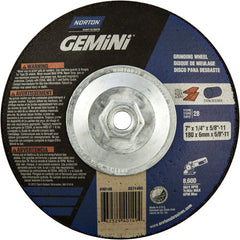 7″ × 1/4″ × 5/8″ Gemini Non-Woven Depressed Center Wheel Type 28 Saucer - Caliber Tooling