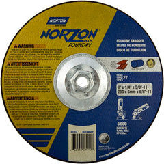 9″ × 1/4″ × 5/8″ NorZon Plus Non-Woven Depressed Center Wheel Type 27 - Caliber Tooling