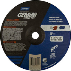 9″ × 1/4″ × 7/8″ Gemini Non-Woven Depressed Center Wheel Type 27 20 Case - Caliber Tooling