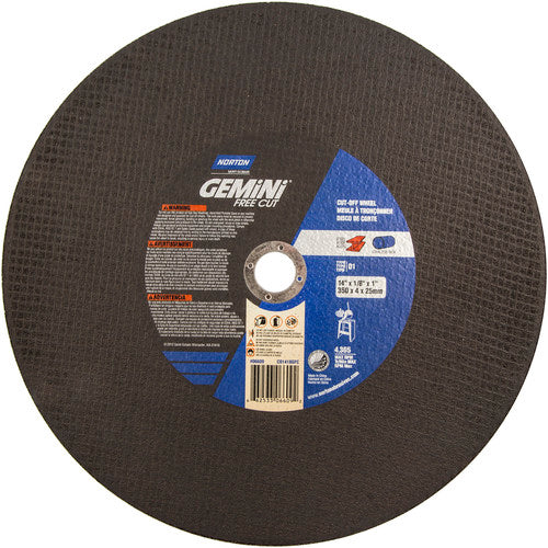 14″ × 1/8″ × 1″ Gemini Stationary Saw Cut-Off Wheel Aluminum Oxide - Caliber Tooling