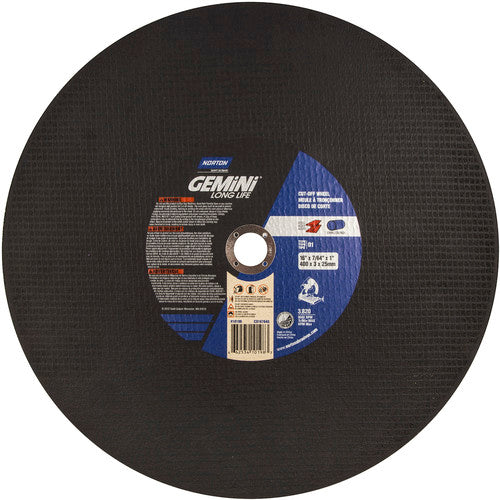 16 × 3/32 × 1″ Gemini Long Life Chop Saw Cut-Off Wheel A 36 P A01 Type 01/41 - Caliber Tooling