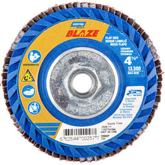 ‎4-1/2 × 5/8 - 11″ Blaze Plastic Flat Flap Disc Type 27 40 Grit R980P Premium Ceramic Alumina - Caliber Tooling