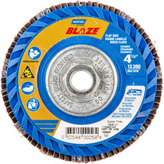 ‎4-1/2 × 5/8 - 11″ Blaze Plastic Flat Flap Disc Type 27 60 Grit R980P Premium Ceramic Alumina - Caliber Tooling