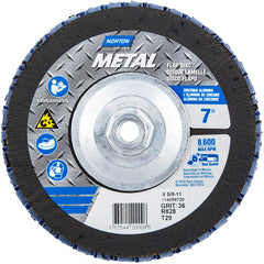 ‎7 × 5/8 - 11″ Metal Fiberglass Conical Flap Disc Type 29 P36 Grit R828 Zirconia Alumina - Caliber Tooling