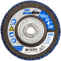 ‎4-1/2 × 5/8 - 11″ BlueFire Fiberglass Conical Flap Disc Type 29 P36 Grit R884P Zirconia Alumina - Caliber Tooling