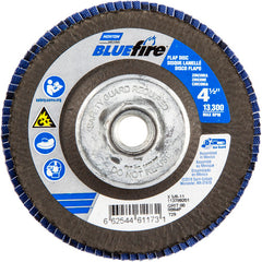 ‎4-1/2 × 5/8 - 11″ BlueFire Fiberglass Conical Flap Disc Type 29 P80 Grit R884P Ceramic Alumina - Caliber Tooling