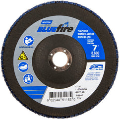 7 × 7/8″ BlueFire Fiberglass Conical Flap Disc Type 29 P40 Grit R884P Zirconia Alumina - Caliber Tooling