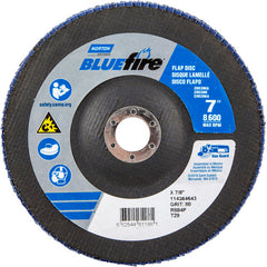 7″ × 1/4″ × 7/8″ NorZon BlueFire R884 Flap Disc Type 29 Conical 80 Grit - Caliber Tooling