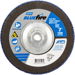 7″ × 1/4″ × 5/8″ NorZon BlueFire R884 Flap Disc Type 29 Conical 80 Grit - Caliber Tooling