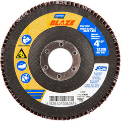 ‎4-1/2 × 7/8″ Blaze Fiberglass HD Flat Flap Disc Type 27 40 Grit R980P Premium Ceramic Alumina - Caliber Tooling