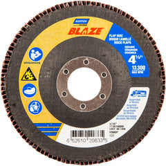 ‎4-1/2 × 7/8″ Blaze Fiberglass HD Flat Flap Disc Type 27 60 Grit R980P Premium Ceramic Alumina - Caliber Tooling