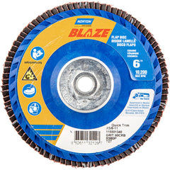 ‎6 × 5/8 - 11″ Blaze Plastic Flat Flap Disc Type 27 60 Grit R980P Premium Ceramic Alumina - Caliber Tooling