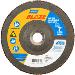 7 × 7/8″ Blaze Fiberglass HD Flat Flap Disc Type 27 60 Grit R980P Premium Ceramic Alumina - Caliber Tooling