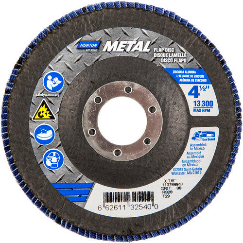 ‎4-1/2″ × 7/8″ 80 Grit Type 29 Flap Disc - Caliber Tooling