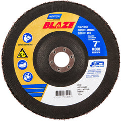 7 × 7/8″ Blaze Fiberglass Conical Flap Disc Type 29 40 Grit R980P Premium Ceramic Alumina - Caliber Tooling