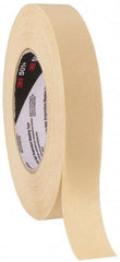 3M - 24mm Wide x 55 m Long Tan Paper Masking Tape - Series 501+, 7.3 mil Thick, 26 In/Lb Tensile Strength - Caliber Tooling