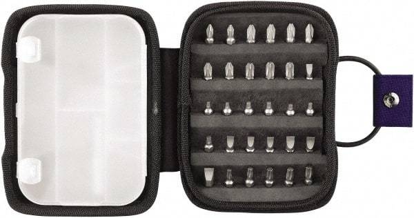 Irwin - 31 Piece, 1/4" Drive Screwdriver Bit Set - #1 to #3 Phillips, 0.05 to 1/4" Hex, 1.27 to 10mm Hex, T15 to T30 Torx, #1 to #3 Square Recess - Caliber Tooling