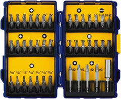 Irwin - 40 Piece, 1/4" Drive Screwdriver Bit Set - #1 to #3 Phillips, 0.05 to 1/4" Hex, 1.27 to 10mm Hex, T10 to T40 Torx - Caliber Tooling