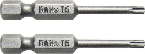 Irwin - 3 Piece, Torx Handle, Power Bit Set - 0.05 to 1/4" Hex, 1/4" Hex Drive - Caliber Tooling