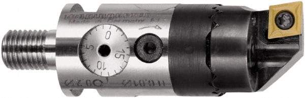 WOHLHAUPTER - 18mm Body Diam, Manual Single Cutter Boring Head - 19.9mm to 24.8mm Bore Diam, 19.88mm Bar Hole Diam - Exact Industrial Supply