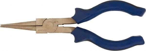 Ampco - 6-1/4" OAL, 1-9/16" Jaw Length x 1/4" Jaw Width, Long Nose Pliers - Round Nose Head - Caliber Tooling