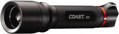 Coast Cutlery - White LED Bulb, 121 Lumens, Industrial/Tactical Flashlight - Black Aluminum Body, 1 AA Alkaline Battery Included - Caliber Tooling