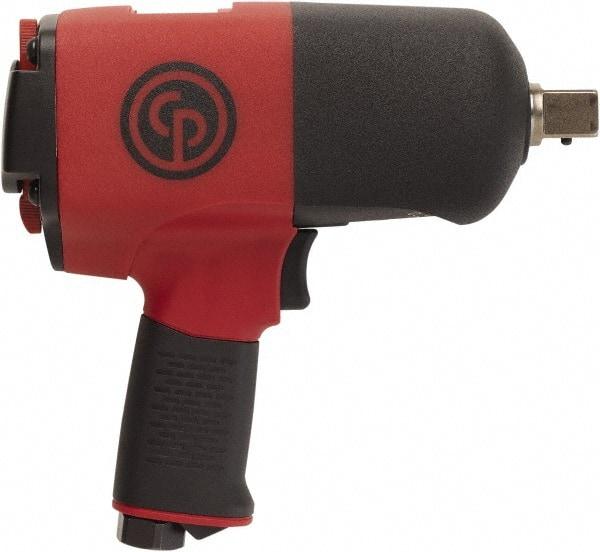 Chicago Pneumatic - 3/4" Drive, 6,500 RPM, 922 Ft/Lb Torque Impact Wrench/Ratchet - Pistol Grip Handle, 1,000 IPM, 38 CFM, 90 psi, 3/8" NPT Inlet - Caliber Tooling