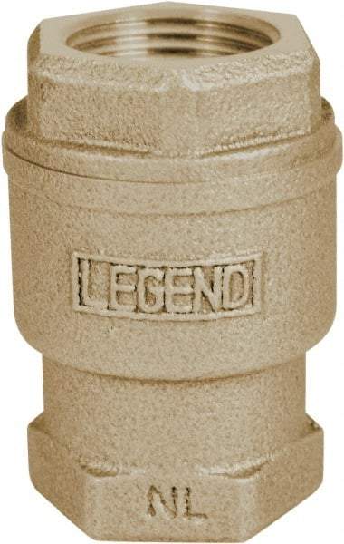 Legend Valve - 1-1/4" Lead Free Bronze Check Valve - Inline, FNPT x FNPT, 250 WOG - Caliber Tooling