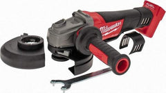 Milwaukee Tool - 4-1/2 & 5" Wheel Diam, 8,500 RPM, Cordless Angle & Disc Grinder - 5/8-11 Spindle, 18 Volts - Caliber Tooling