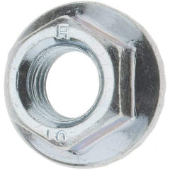 Value Collection - M8, 17.5mm Flange Diam, 8mm High, 12mm Across Flats, Flange Nut - Steel, Zinc-Plated Finish, JIS B 1190 - Caliber Tooling