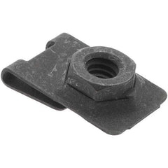 Value Collection - 1/4-20 Screw, 0.032 to 0.093" Thick, Spring Steel J Nut - 1/2" Center Edge, Black Phosphate Finish - Caliber Tooling