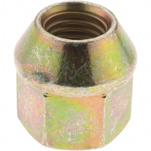 Value Collection - M12-1.5 Zinc Finish Wheel Nut - 19mm Hex, 23mm Overall Length, 60° Seat Angle - Caliber Tooling