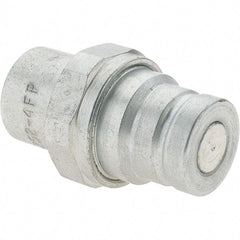 Parker - 1/4-18 NPSF Steel Hydraulic Hose Coupler - 5,000 psi, -4 Hose Size, 1/4" Hose Diam - Caliber Tooling