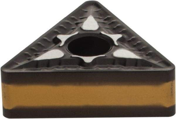 Iscar - TNMG332 PP Grade IC8250 Carbide Turning Insert - TiCN/Al2O3/TiN Finish, 60° Triangle, 3/8" Inscr Circle, 3/16" Thick, 1/32" Corner Radius - Caliber Tooling