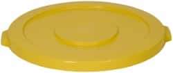 PRO-SOURCE - Round Lid for Use with 32 Gal Round Trash Cans - Yellow, Plastic, For Huskee Trash Cans - Caliber Tooling