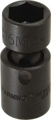 Proto - 3/8" Drive 16mm Standard Universal Impact Socket - 6 Points, 2-3/32" OAL - Caliber Tooling