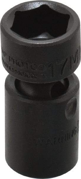 Proto - 3/8" Drive 17mm Standard Universal Impact Socket - 6 Points, 2-3/32" OAL - Caliber Tooling