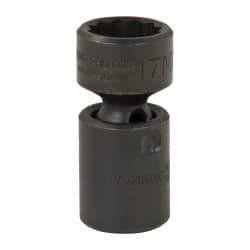 Proto - 3/8" Drive 17mm Deep Universal Impact Socket - 12 Points, 2-3/32" OAL - Caliber Tooling