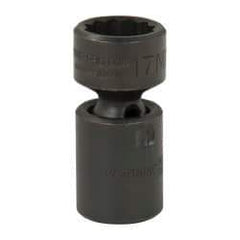 Proto - 3/8" Drive 17mm Deep Universal Impact Socket - 12 Points, 2-3/32" OAL - Caliber Tooling