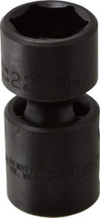 Proto - 1/2" Drive 22mm Standard Universal Impact Socket - 6 Points, 2-19/32" OAL - Caliber Tooling