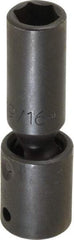 Proto - 1/2" Drive 9/16" Deep Universal Impact Socket - 6 Points, 3-19/32" OAL - Caliber Tooling