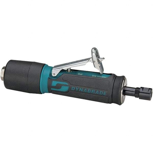 Dynabrade - 1/4" Collet, Straight Handle, Air Straight Die Grinder - 30,000 RPM, Rear Exhaust, 23 CFM, 0.4 hp, 90 psi, 1/4 NPT Inlet - Caliber Tooling