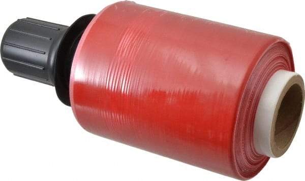 Stretch Associates - 5" x 1,000' 80 Gauge Red Bundling Stretch Film with Dispenser - 4 Piece, 80 Gauge, Red - Caliber Tooling